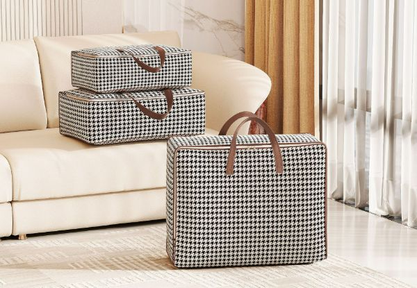 Houndstooth Pattern Storage Bag - Five Options Available