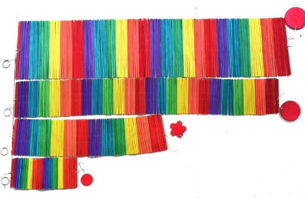Bamboo Rainbow Wind Turn Decoration - Four Sizes Available & Option for All Four