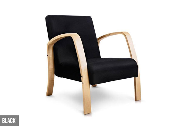 Modern Wooden Armed Occasional Chair - Two Colours Available