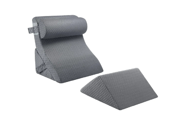 Four-Pack Bed Wedge Pillow Set - Three Colours Available