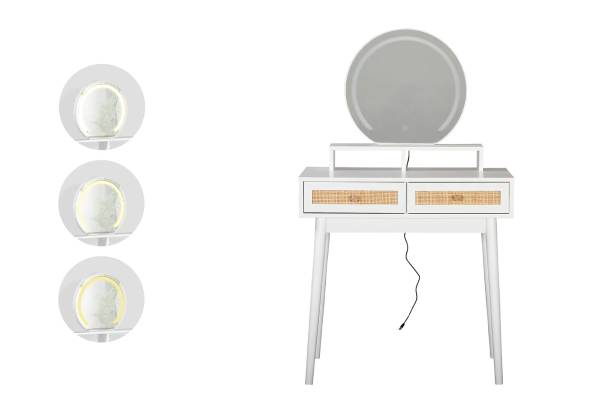 Naturlig Dressing Table with LED Light