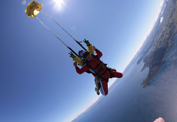 9000-Feet Tandem Skydive Package Overlooking Lake Taupo - Options Available for 12000 or 15000-Feet & a $20 Voucher Towards a Camera Package