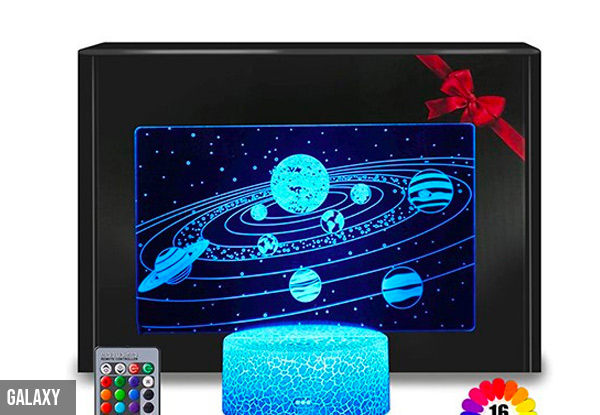 Solar System 3D Optical Illusion Lamp - Four Options Available