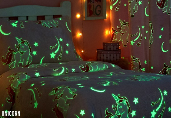 Ramesses Kids Glow-in-the-Dark Bedroom Sheet Set - Four Designs Available
