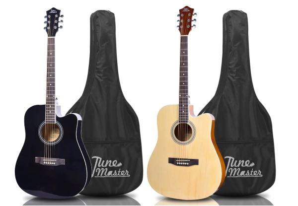 41-Inch Acoustic Guitar - Two Colours Available & Option for Guitar Accessories Set