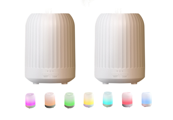 Aroma Oil Air Humidifier with LED Night Light - Available in Two Colours & Option for Two-Pack