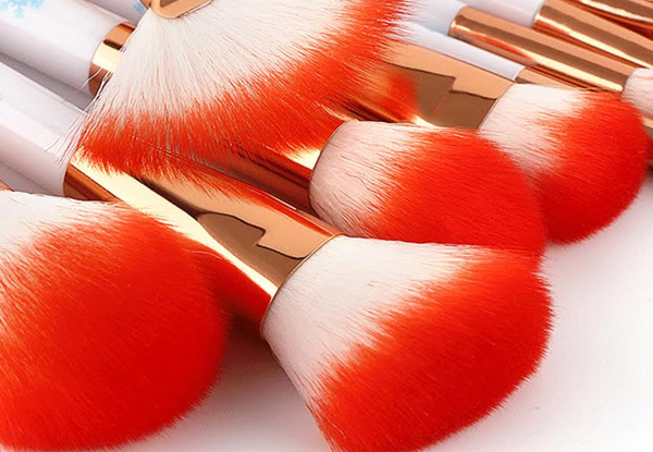 10-Piece Christmas Make-Up Brush Set - Option for Two Sets with Free Delivery