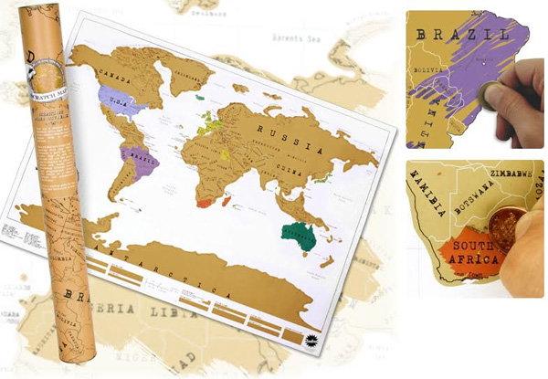 $15 for a Scratch World Map or $30 for Two