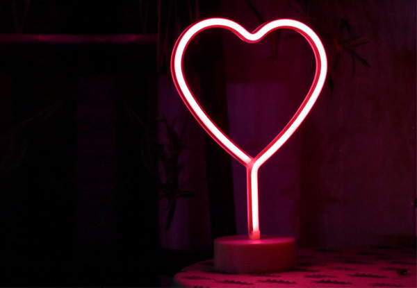 LED Neon Decor Light with Base - Four Styles Available