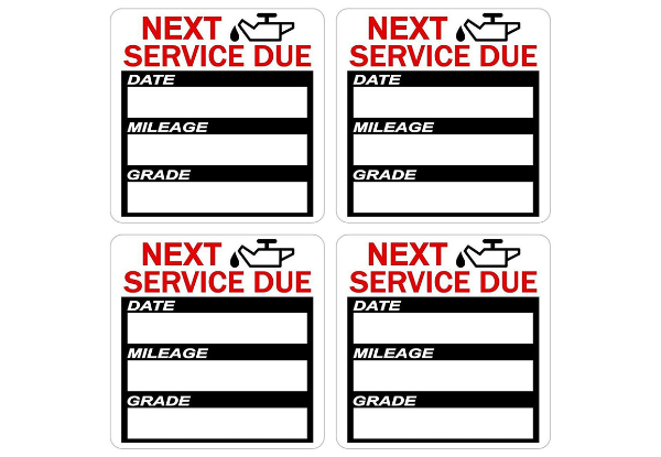 120-Piece Car Oil Change Reminder Sticker