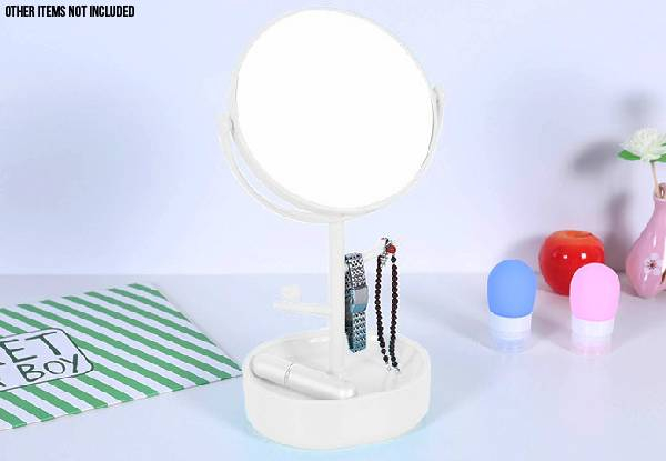 Double Sided Vanity Cosmetic Make-Up Pedestal Mirror