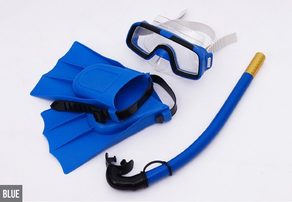 Swimming Fins, Snorkel & Goggle Mask Set - Four Colours Available