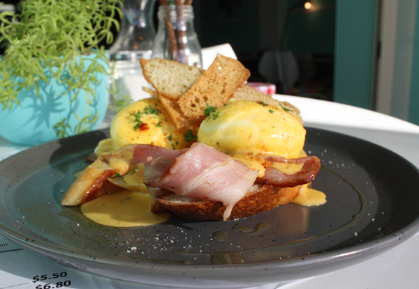 Two Breakfast Mains for Two People at Faith Hope Love Cafe in Napier