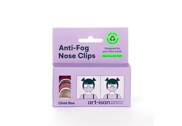 Six-Pack Child Anti-Fog Nose Clips - Eight Colours Available