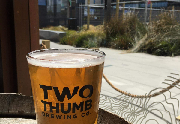 Pint of Beer & $20 Food Voucher at Two Thumb at The Yard - Options for Four People