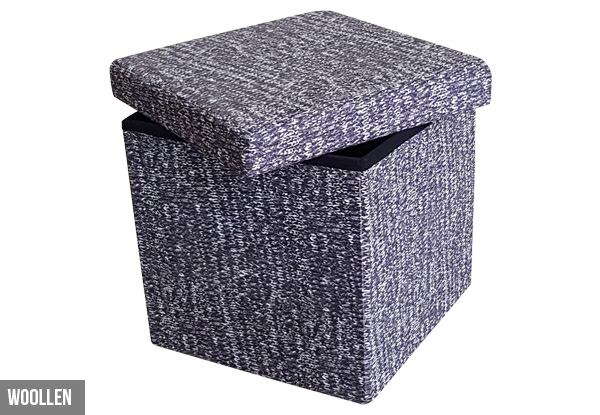 Collapsible Storage Ottoman - Range of Styles Available with Free Metro Delivery