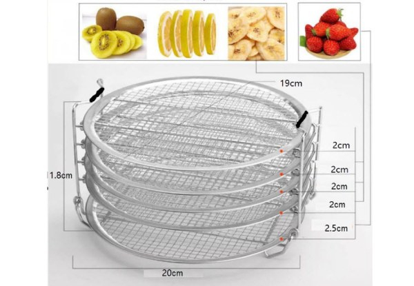 Stainless Steel Dehydrator Rack Stand compatible with Pressure Cooker, Air Fryer 6.5 & Instant Pot Duo Crisp 8Qt