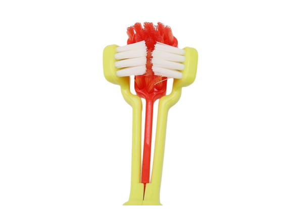 Three-Sided Pet Toothbrush - Four Colours Available with Free Delivery