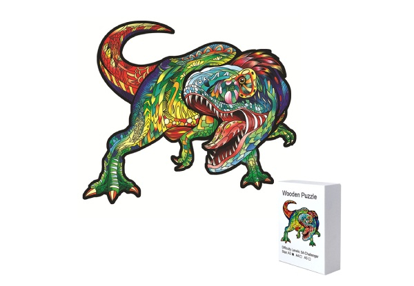 Wooden Dinosaur Jigsaw Puzzles - Available in Three Sizes & Two Options