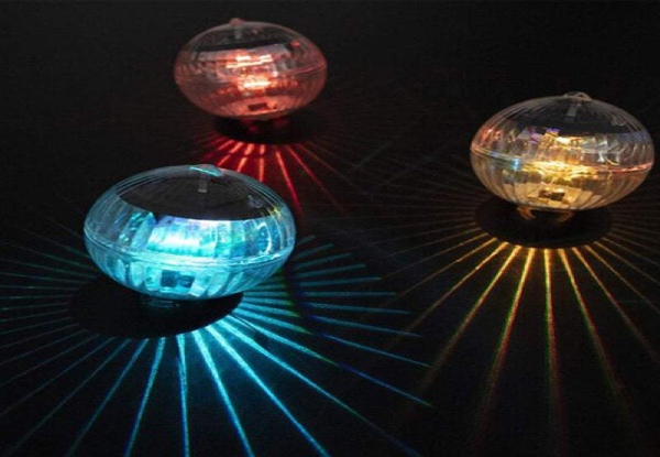 Solar Powered LED Floating Pool Lights - Two Options Available