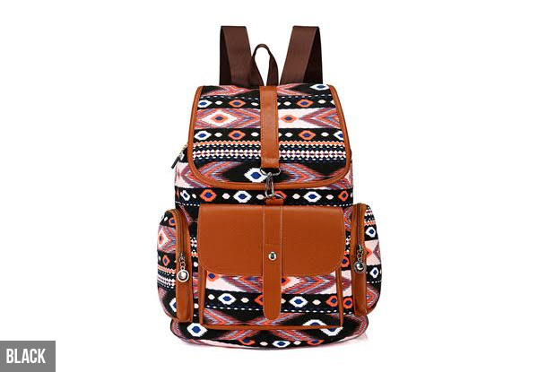 Boho Style Canvas Backpack - Three Styles Available