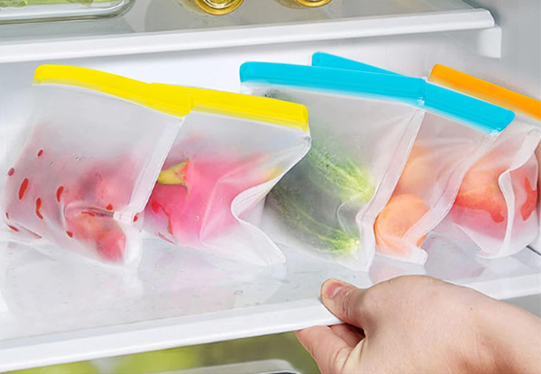 12-Piece Reusable Food Storage Freezer Bags