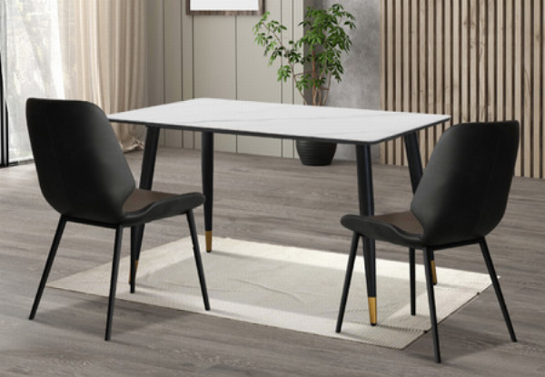 Sintered Stone Top Dining Table - Two Colours Available