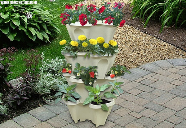 Four Pack of Stackable Garden Planters - Nationwide Delivery