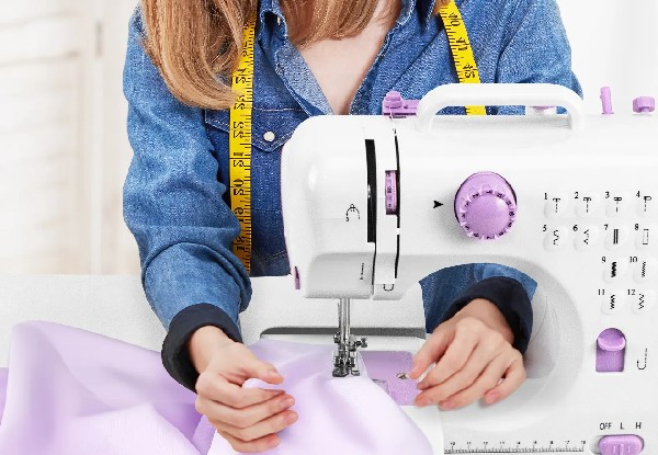 Electric Mini Sewing Machine Kit for Beginners with 12 Stitch Patterns