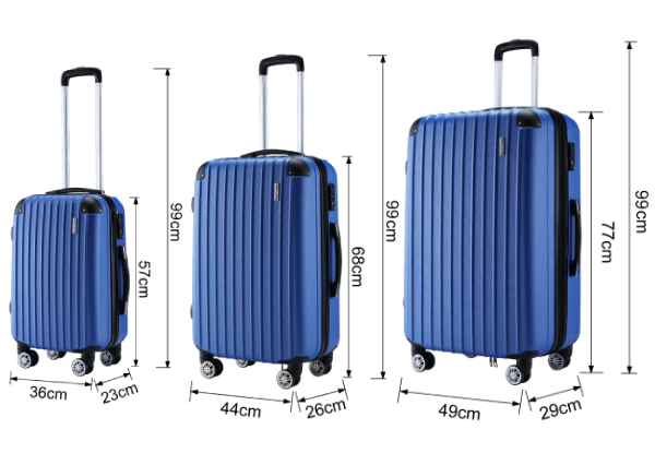 Two-Pack Hard Shell Luggage Suitcase Set - Five Colours Available & Option for Three-Pack