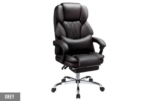 Executive Office Massage Chair with Footrest Pillow - Two Colours Available