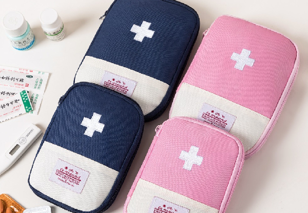 Mini Portable Empty First Aid Pouch - Available in Four Colours, Two Sizes & Option for Two-Pack