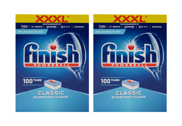 Two 100-Pack of Finish Powerball Tablets Classic
