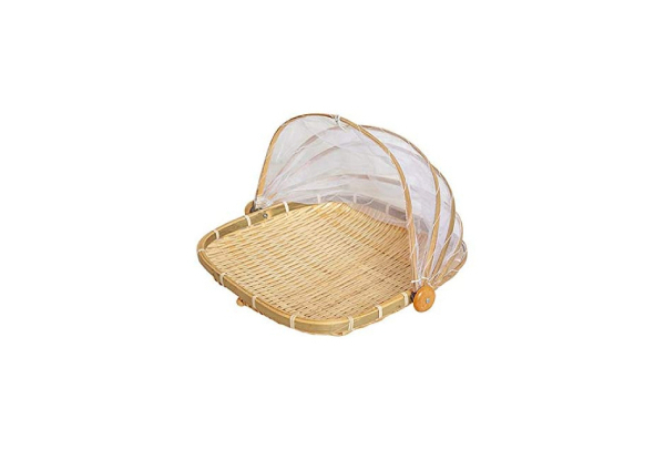 Bamboo Basket Food Cover - Available in Two Shapes & Three Sizes