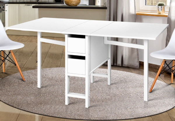 Foldable White Dining Table Grabone Nz, Fold Out Dining Table Nz