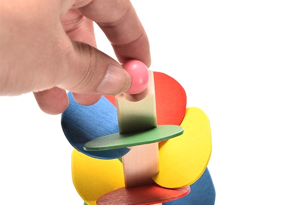 Wooden Marble Toy Tower
