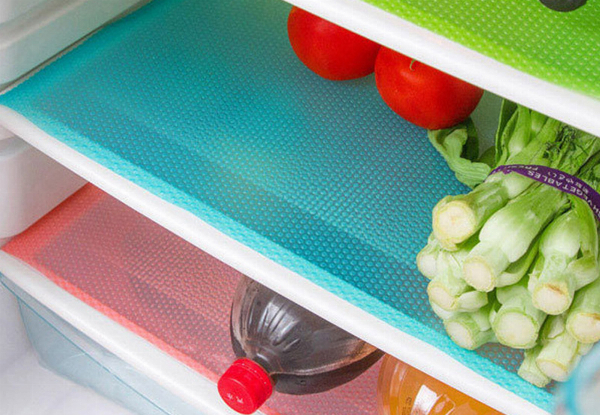 Four-Pack Washable Refrigerator Shelf Liner - Available in Two Colours & Option for Eight & 12-Pack