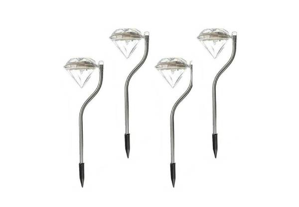 Four-Pack of Diamond Solar Outdoor Lights - Two Styles Available