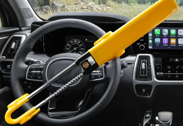 Heavy Duty Steering Wheel Lock with Adjustable Locking