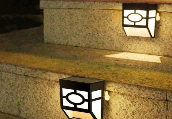 Two-Pack Solar Powered LED Outdoor Lights - Two Colours Available
