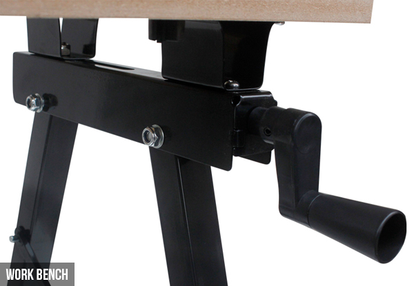 $34.99 for an Adjustable Saw Horse Work Bench, or $69.99 for a Set of Two Saw Horses with Extendable Legs