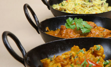 $49 for Two Curries, Two Plain Naan, Rice & Two Beers, Wines or Soft Drinks - Options for up to Eight People