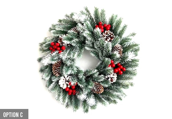 Christmas Door Wreaths - Four Options Available