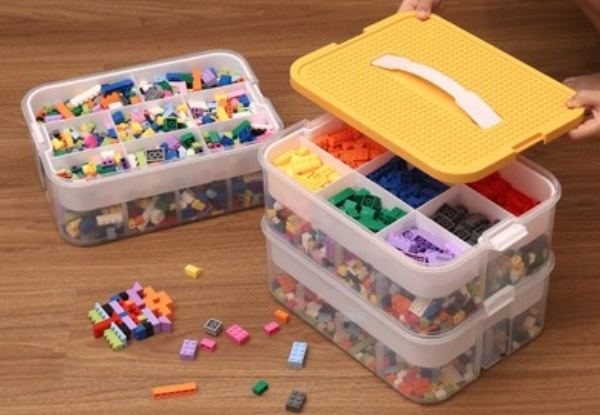 Three-Layers Stackable & Adjustable Building Blocks Box - Two Colours Available