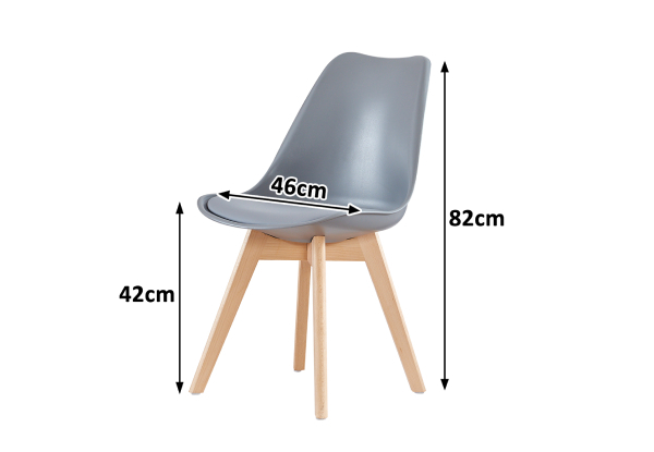 Two Padded Eiffel Dining Chairs - Three Colours Available
