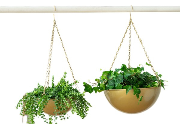 Two-Set Iron Hanging Flower Pots - Two Colours Available