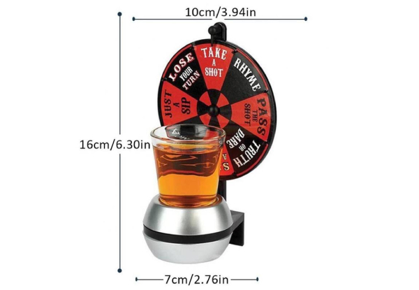 Rotating Wheel Game incl. Drinking Glass