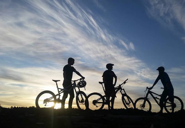 Half-Day Front Suspension Mountain Bike Hire for the Waitangi Mountain Bike Park for Two People incl. Helmet