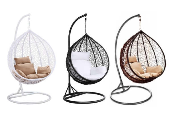 PE Rattan Egg Chair - Three Colours Available & Option for Cover