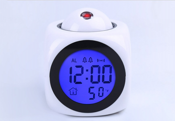 Digital Alarm Clock Projector - Two Colours Available with Free Delivery